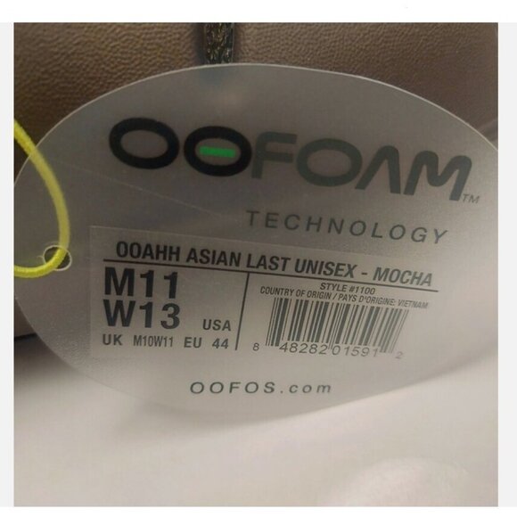 OOFOS Ooahh Recovery Slide Mens Size 11 Womens Sz 13 Pool Sandal Mocha Brown - Picture 4 of 8